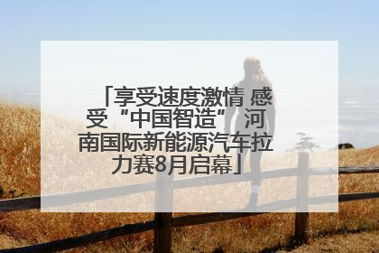 享受速度激情 感受“中国智造” 河南国际新能源汽车拉力赛8月启幕