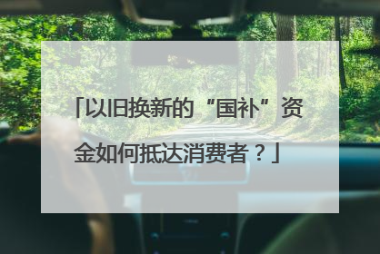 以旧换新的“国补”资金如何抵达消费者？