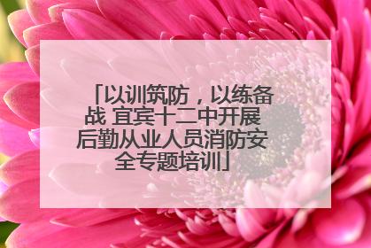 以训筑防，以练备战 宜宾十二中开展后勤从业人员消防安全专题培训