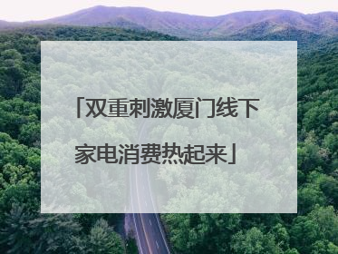 双重刺激厦门线下家电消费热起来
