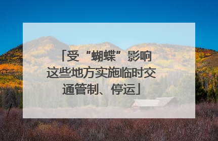 受“蝴蝶”影响 这些地方实施临时交通管制、停运