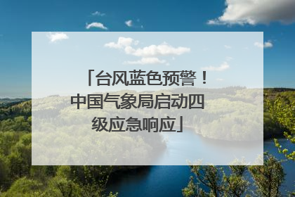 台风蓝色预警！中国气象局启动四级应急响应