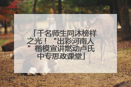 千名师生同沐榜样之光！“出彩河南人”楷模宣讲燃动卢氏中专思政课堂