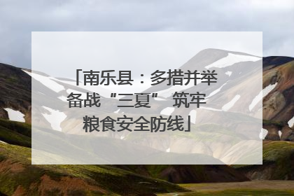 南乐县：多措并举备战“三夏” 筑牢粮食安全防线