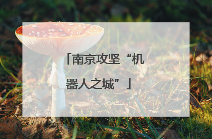 南京攻坚“机器人之城”