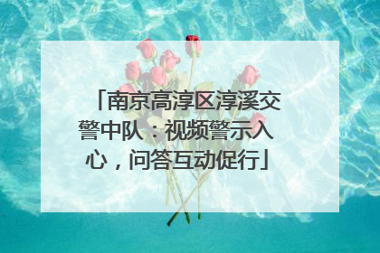南京高淳区淳溪交警中队：视频警示入心，问答互动促行