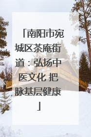 南阳市宛城区茶庵街道：弘扬中医文化 把脉基层健康