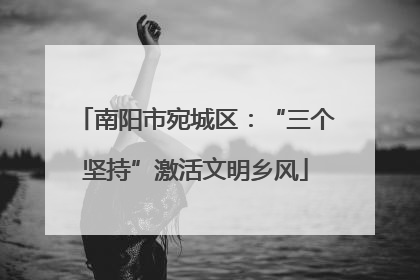 南阳市宛城区：“三个坚持”激活文明乡风