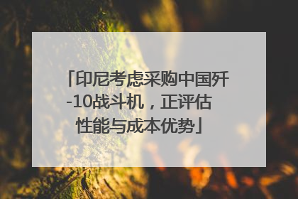 印尼考虑采购中国歼-10战斗机，正评估性能与成本优势