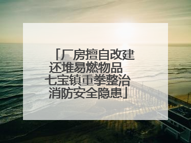 厂房擅自改建还堆易燃物品 七宝镇重拳整治消防安全隐患