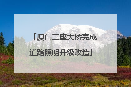 厦门三座大桥完成道路照明升级改造