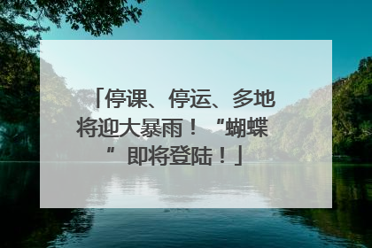 停课、停运、多地将迎大暴雨！“蝴蝶”即将登陆！