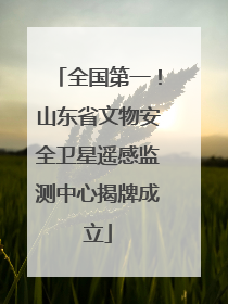 全国第一！山东省文物安全卫星遥感监测中心揭牌成立