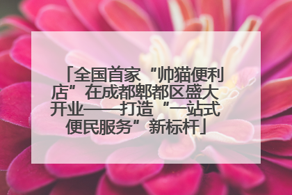 全国首家“帅猫便利店”在成都郫都区盛大开业——打造“一站式便民服务”新标杆