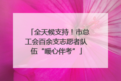 全天候支持！市总工会百余支志愿者队伍“暖心伴考”