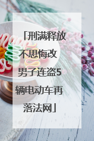 刑满释放不思悔改 男子连盗5辆电动车再落法网