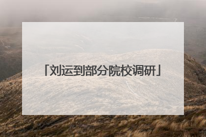 刘运到部分院校调研