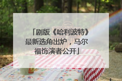 剧版《哈利波特》最新选角出炉，马尔福饰演者公开