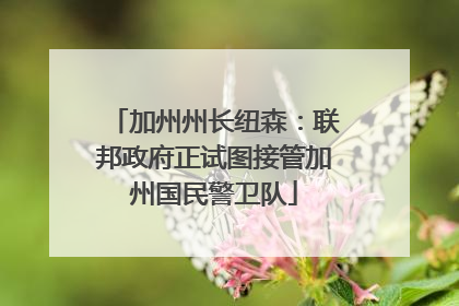 加州州长纽森：联邦政府正试图接管加州国民警卫队