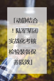 动静结合！陆军某团实战化考核检验装备保养质效