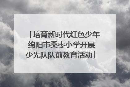 培育新时代红色少年 绵阳市桑枣小学开展少先队队前教育活动