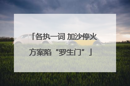 各执一词 加沙停火方案陷“罗生门”