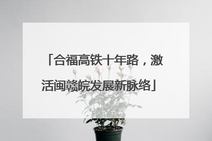 合福高铁十年路，激活闽赣皖发展新脉络