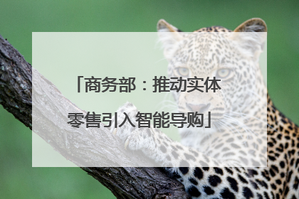 商务部：推动实体零售引入智能导购