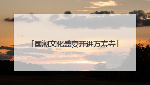 国潮文化盛宴开进万寿寺