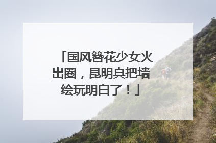 国风簪花少女火出圈，昆明真把墙绘玩明白了！