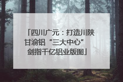 四川广元：打造川陕甘渝铝“三大中心” 剑指千亿铝业版图