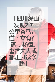 四川深山发现2.7公里茶马古道：立有石碑，杨慎、奢香夫人或都走过这条路