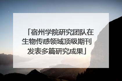 宿州学院研究团队在生物传感领域顶级期刊发表多篇研究成果