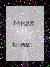 宿松县委书记调整