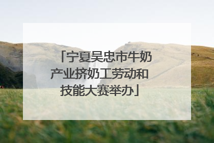 宁夏吴忠市牛奶产业挤奶工劳动和技能大赛举办