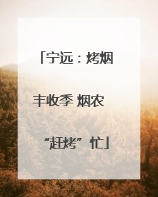 宁远：烤烟丰收季 烟农“赶烤”忙