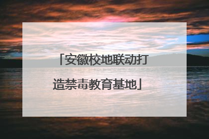 安徽校地联动打造禁毒教育基地