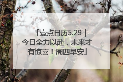壹点日历5.29｜今日全力以赴，未来才有惊喜！周四早安