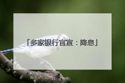 多家银行官宣：降息