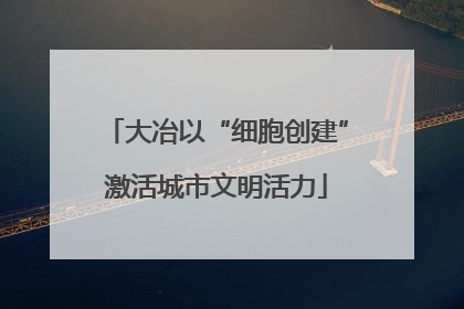 大冶以“细胞创建”激活城市文明活力