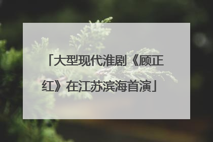 大型现代淮剧《顾正红》在江苏滨海首演