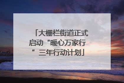 大栅栏街道正式启动“暖心万家行”三年行动计划
