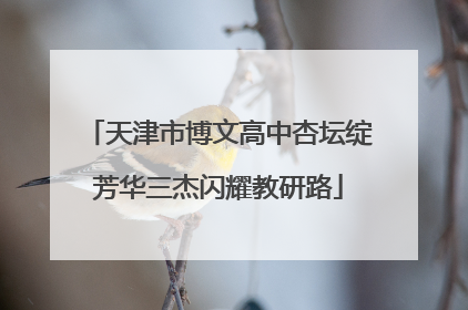 天津市博文高中杏坛绽芳华三杰闪耀教研路