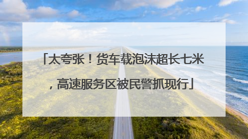 太夸张！货车载泡沫超长七米，高速服务区被民警抓现行