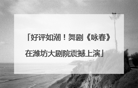 好评如潮！舞剧《咏春》在潍坊大剧院震撼上演