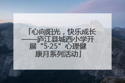 心向阳光，快乐成长——庐江县城西小学开展“5·25”心理健康月系列活动