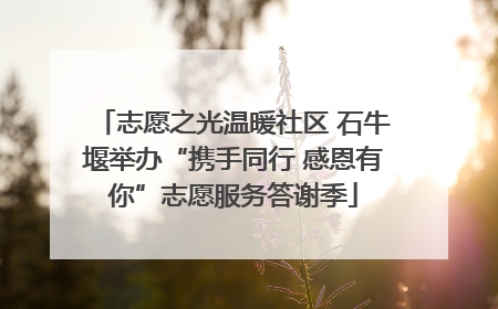 志愿之光温暖社区 石牛堰举办“携手同行 感恩有你”志愿服务答谢季