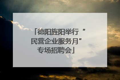 德阳旌阳举行“民营企业服务月”专场招聘会