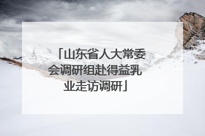 山东省人大常委会调研组赴得益乳业走访调研
