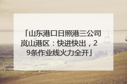 山东港口日照港三公司岚山港区：快进快出，29条作业线火力全开
